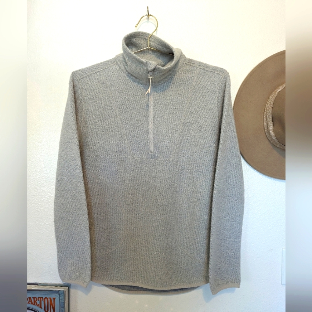 Prana gray 1/2 zip pullover sweater